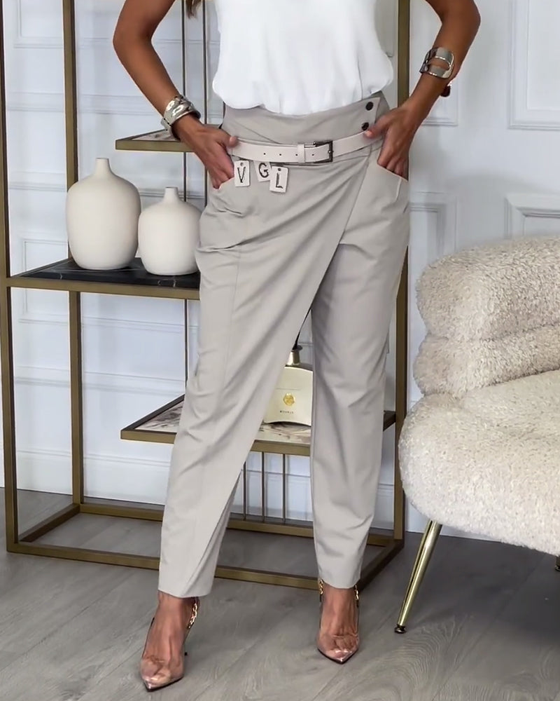 Coraline™ | Belted Patchwork Trousers