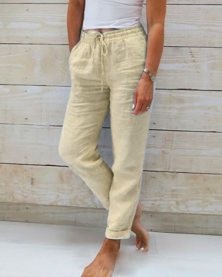 Jill™ | Casual Straight Linen Pants