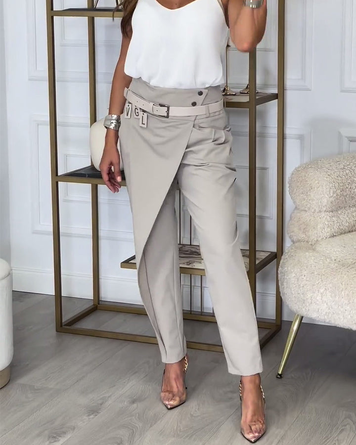 Coraline™ | Belted Patchwork Trousers