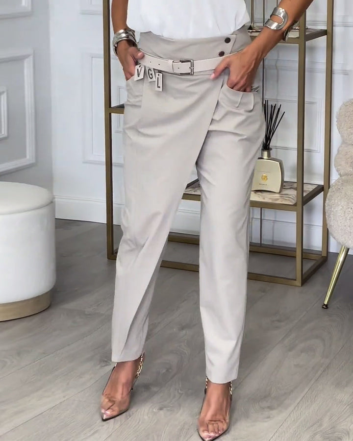 Coraline™ | Belted Patchwork Trousers