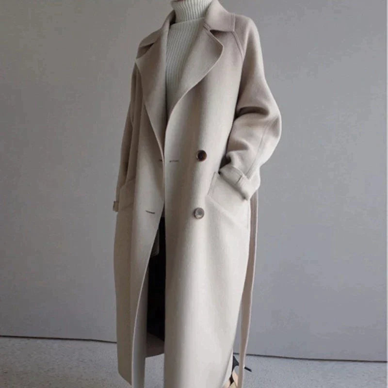 Leah | Longline Wool Coat