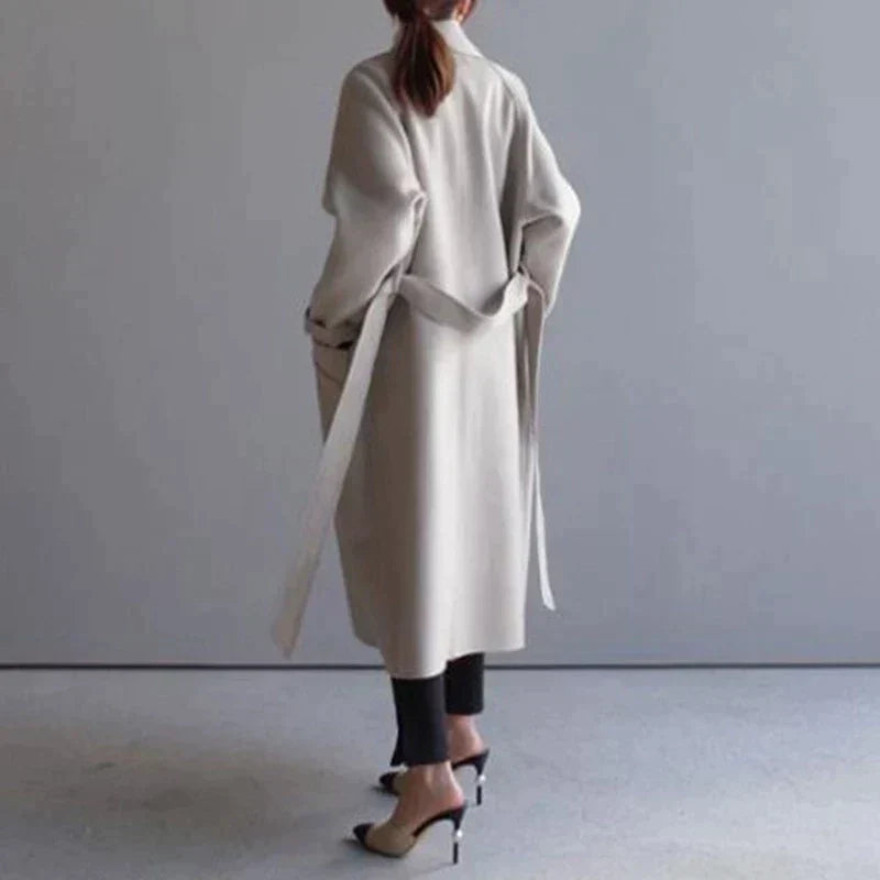 Leah | Longline Wool Coat