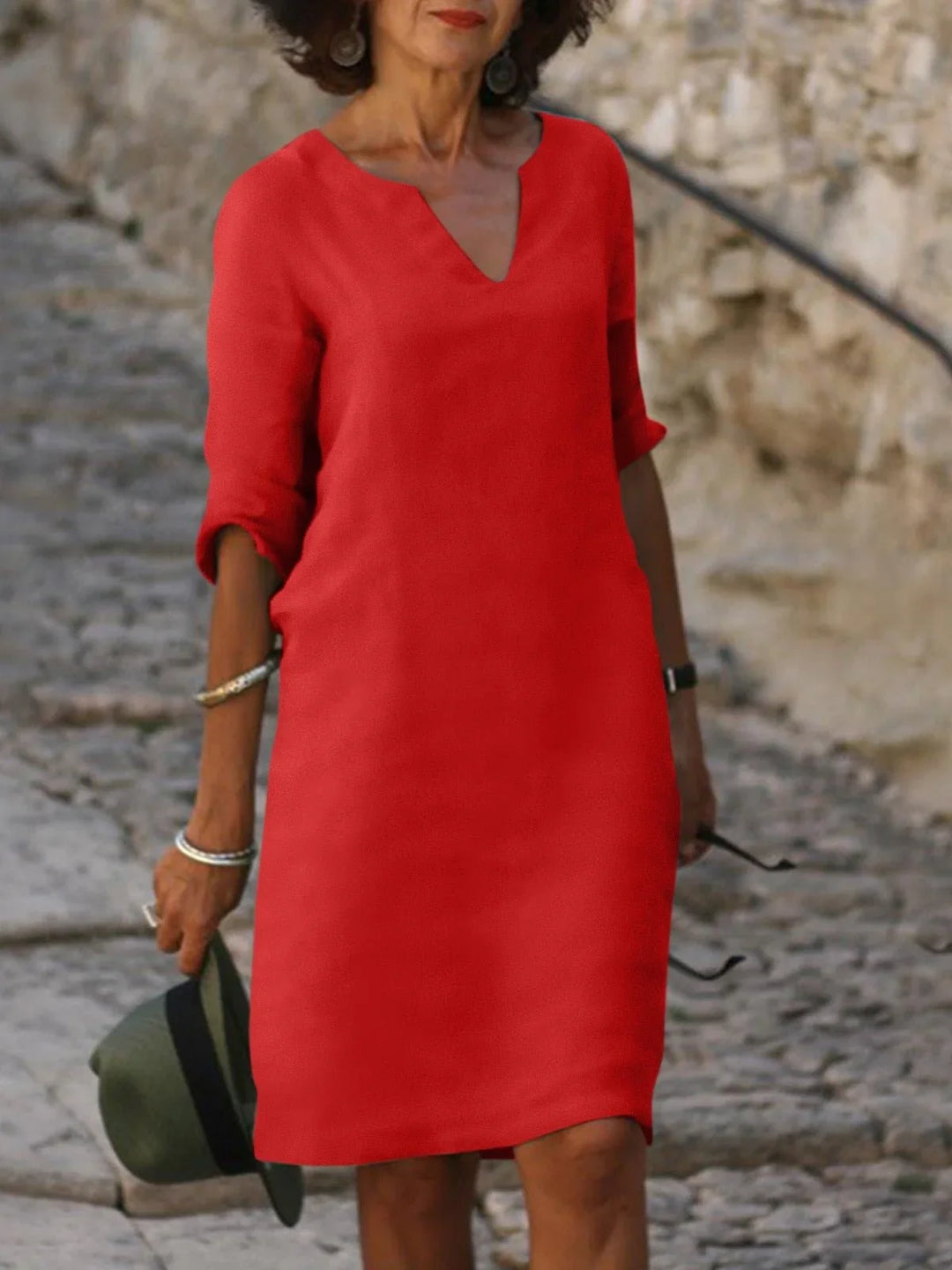 Aisling | V-neck dress that covers the stomach